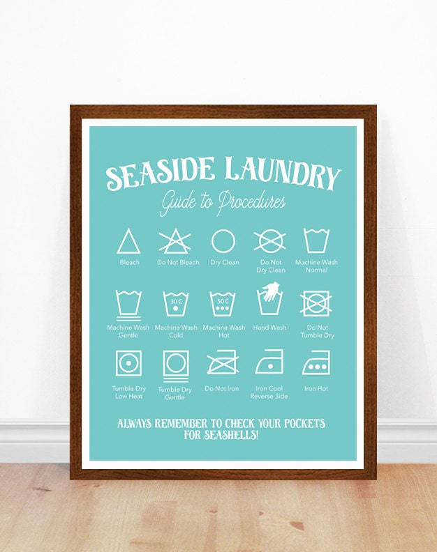 Beach House Sign Beach Print Laundry Room Art Laundry