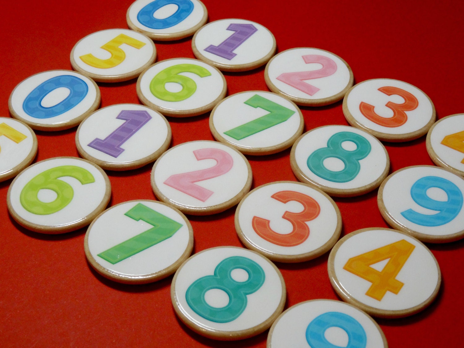 Wooden number magnets magnetic numbers set of 20 number