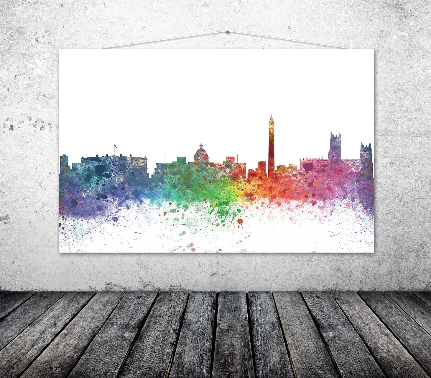 Washington DC Watercolor Art Print Washington DC Poster