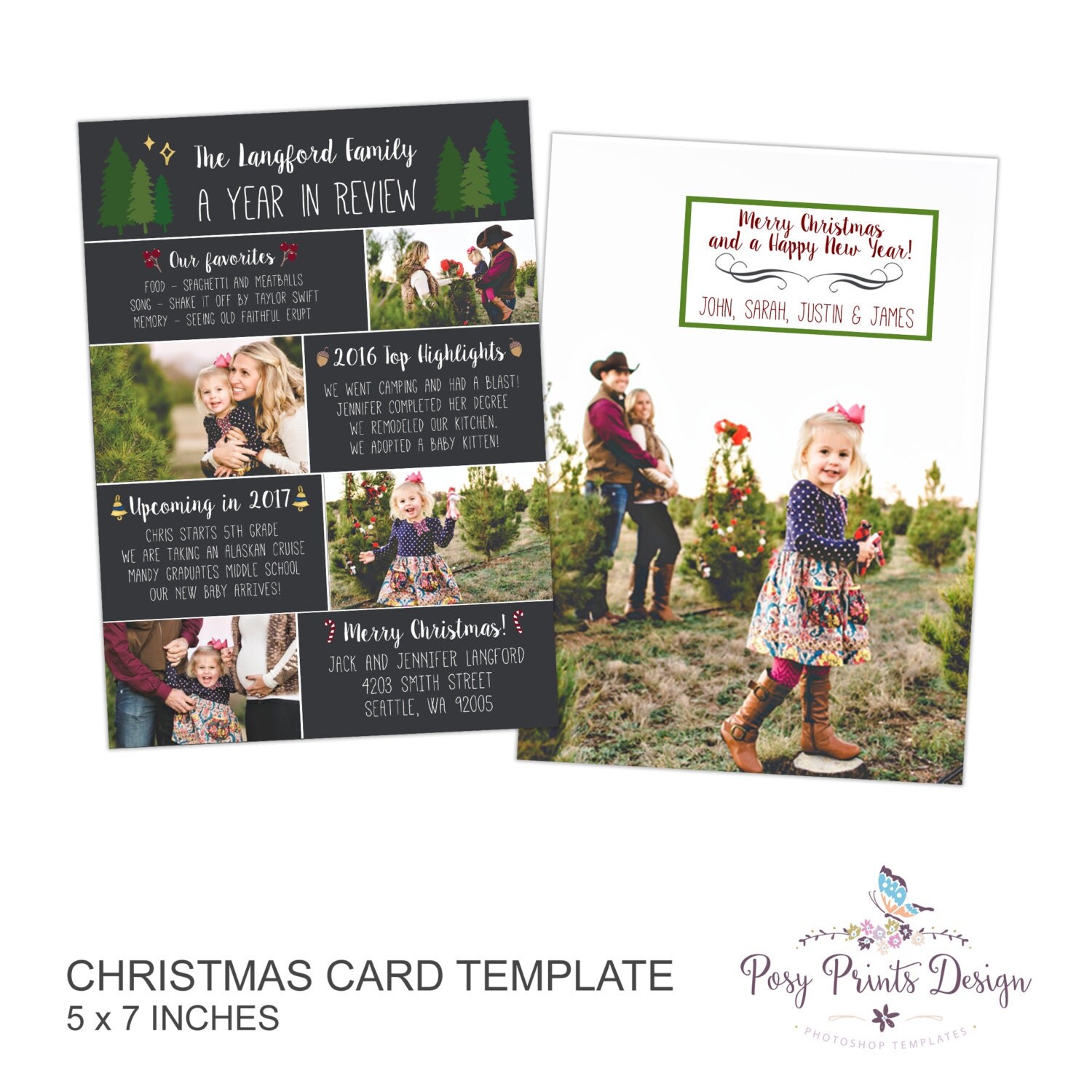 Foliage 5x7 Card Psd Template year in review card template 5x7 photo card Foliage 5x7 Card Psd Template year in review card template 5x7 photo card