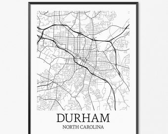 Pdf map Duke University Durham North Carolina SVG