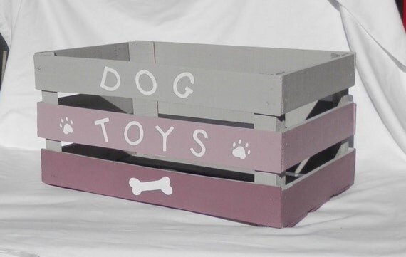 grey dog toy box