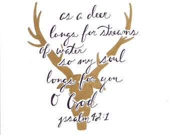 Psalm 42 1 | Etsy