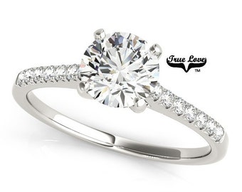 moissanite engagement ring 14kt white gold forever one wedding ring 7400 - Cheap Vintage Wedding Rings moissanite engagement ring 14kt white gold forever one wedding ring 7400 - Cheap Vintage Wedding Rings