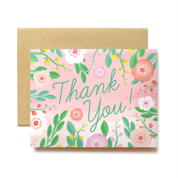 Thank You Card Set Boxed Cards Hand Painted Notecards