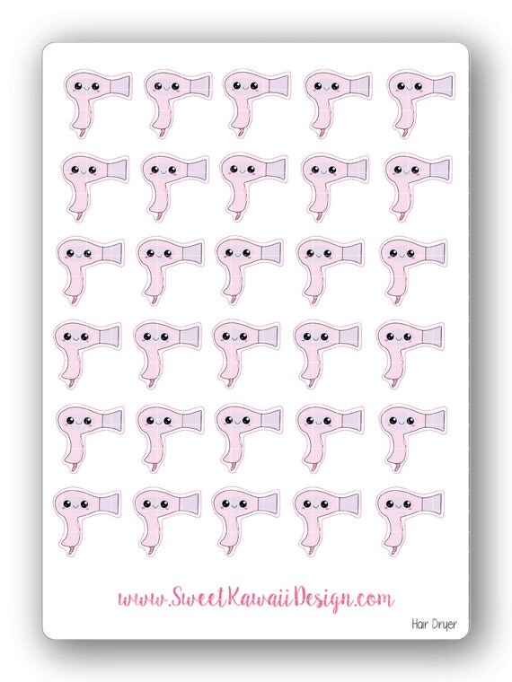 kawaii hair dryer stickers kawaii hair dryer stickers