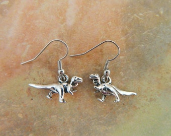 Velociraptor Earrings, T Rex Earrings, Dinosaur Earrings, Dinosaur Jewellery, Raptor Charm, Little Earrings, T Rex Jewelry, Dinosaur Gift
