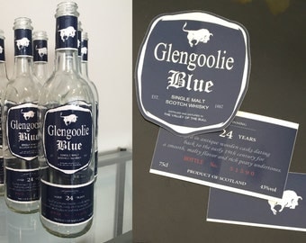 Glengoolie Blue Scotch Labels from Archer - STICKERS/LABELS