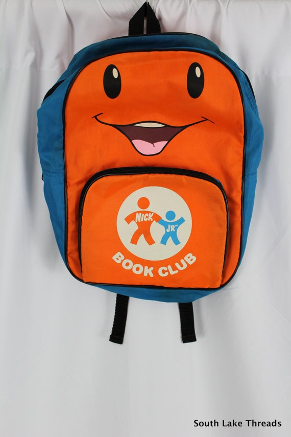 vt9 rare 90s nickelodeon Nick Jr Book Club backpack Orange