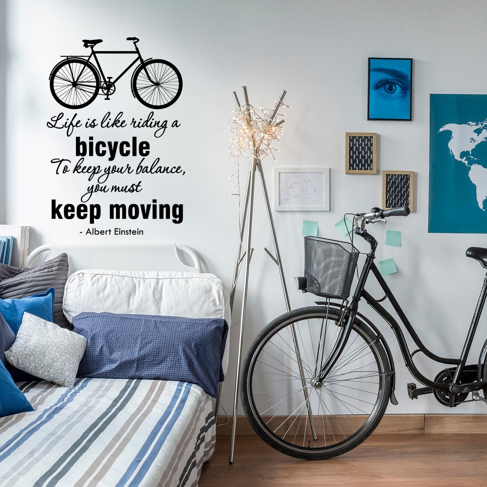 Details Albert Einstein Quote Wall Decal Life Is Like Riding A Bicycle