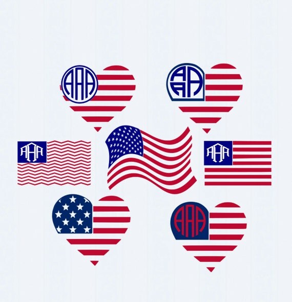 Download American flag monogram frames 4th of July svg by ...