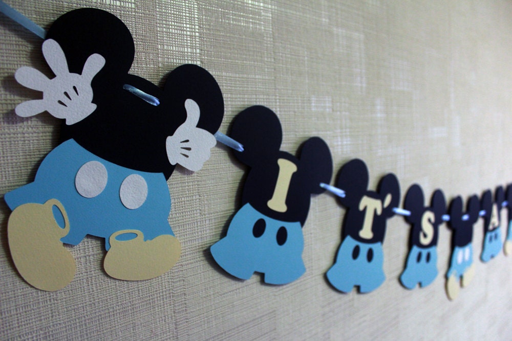 Baby Mickey Mouse baby shower decorations boy Disney