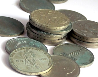 Collectible coins USSR, Rare coins USSR, Coins catalogue, 20 Coins 1 ruble, Copper-Nickel alloy, coin Collection, Coins USSR, Soviet money