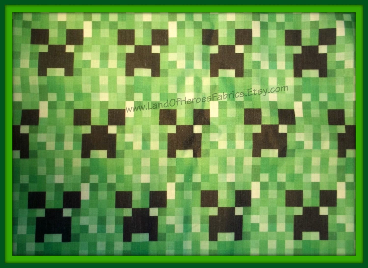 Minecraft Logo Fabric 56 Inch Width Cotton-Poly 0NLY
