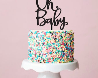 Oh Baby Cake Topper, Baby Shower Cake Topper, Gender Neutral Shower, Gender Reveal, Cake Topper, 059
