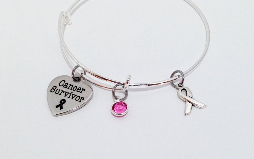 Breast Cancer Survivor Bracelet Cancer by SincereImpressions