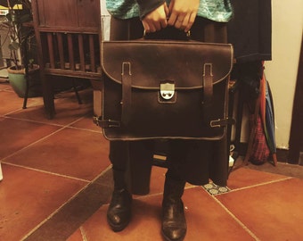 Men's Leather Laptop Bag, Crazy Horse Leather Men's Bag,Men's Messenger Bag