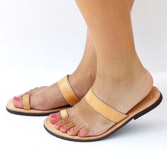 tan rubber sandals