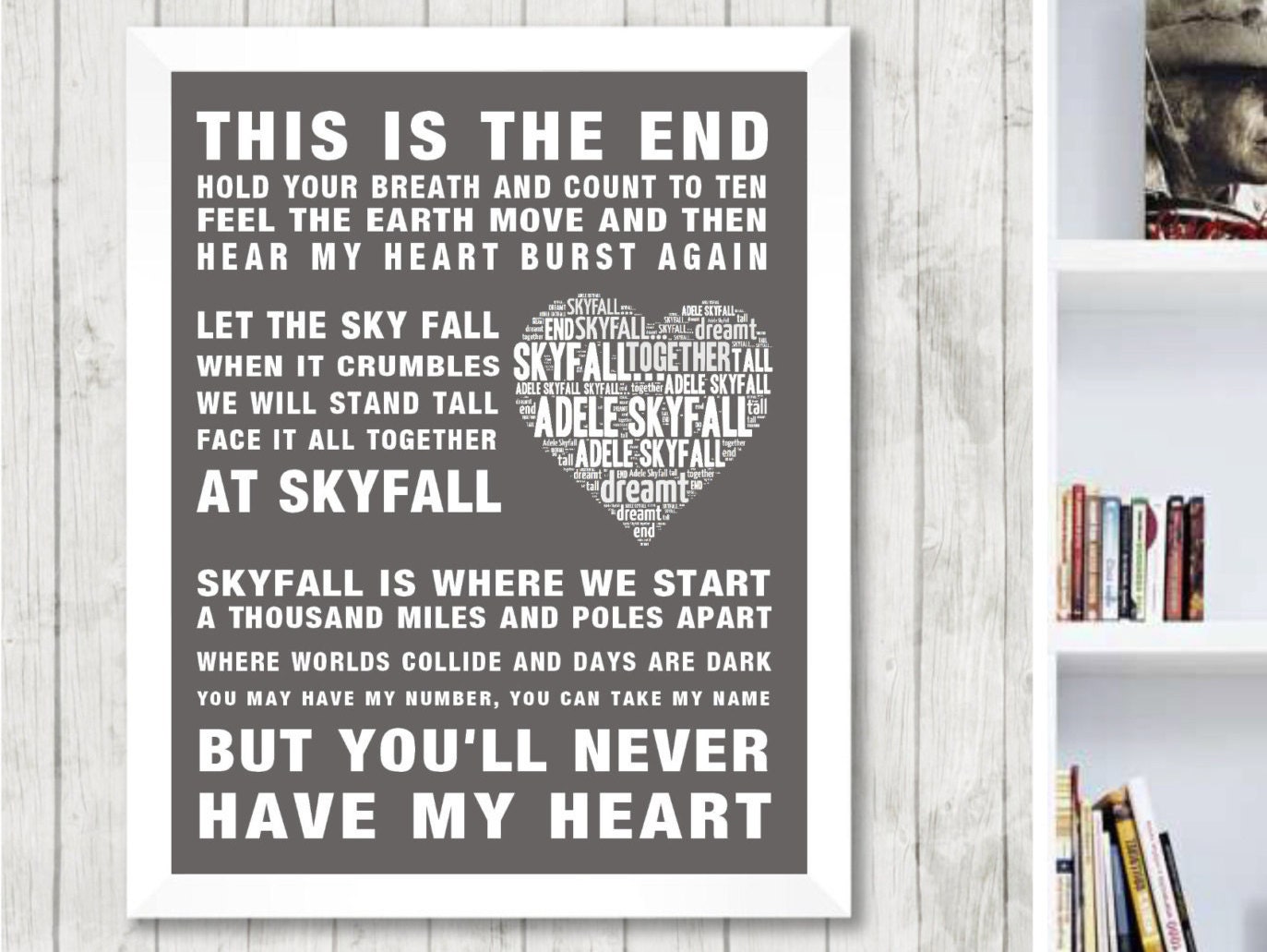 ADELE SKYFALL Music Love Song lyrics Word Art Print Poster1373 x 1031