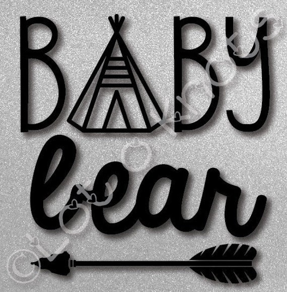 Download Baby Bear Teepee Cute onesie/T-shirt idea svg dxf jpg
