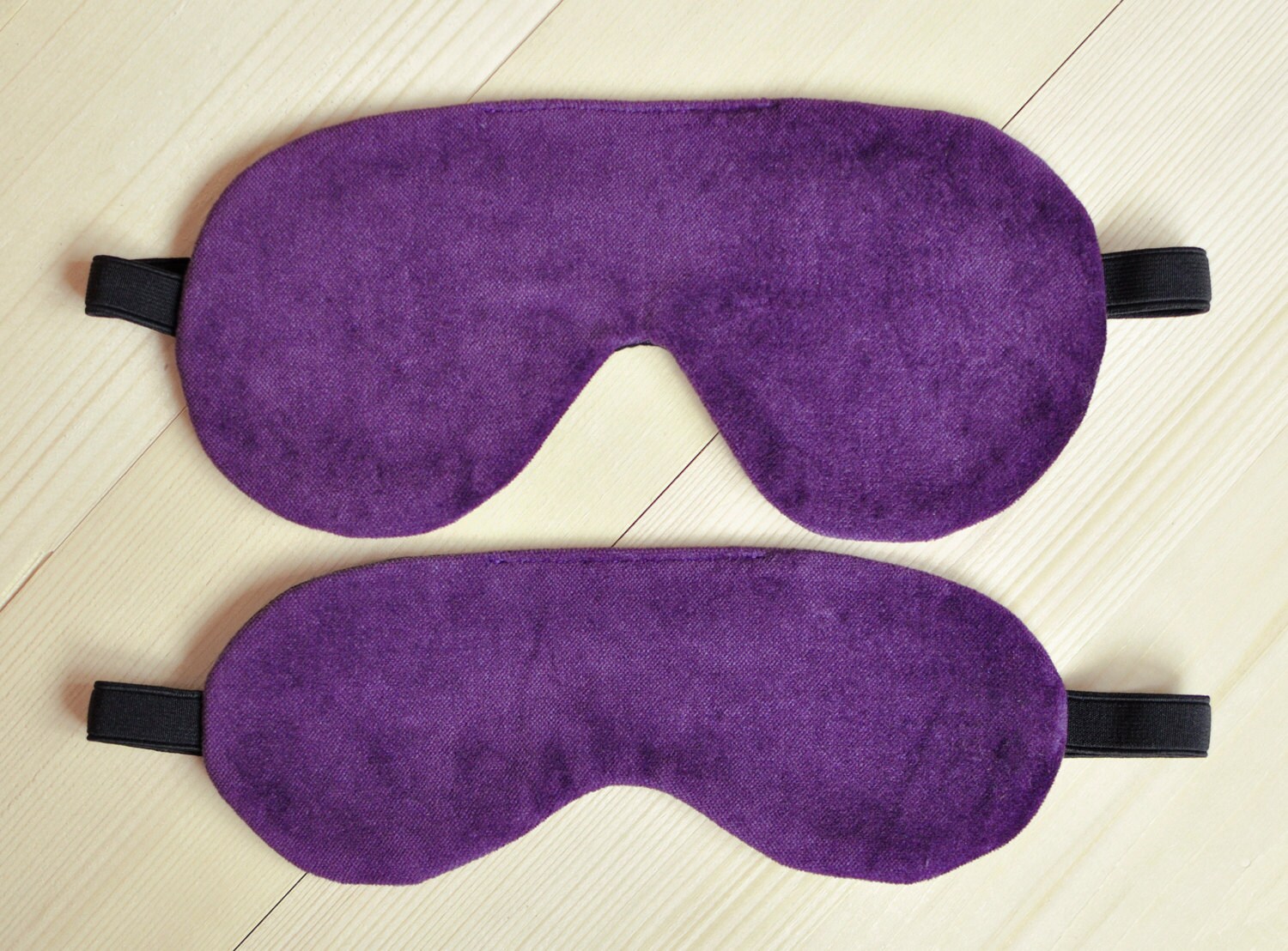 Purple velvet Sleeping Mask Eye mask Plaid Blindfold