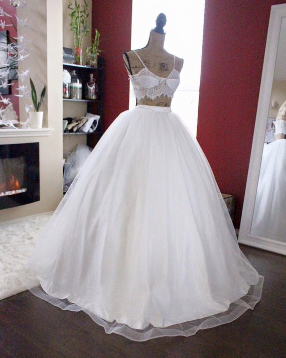 Detachable  ballgown skirt  built in petticoat wedding  dress 