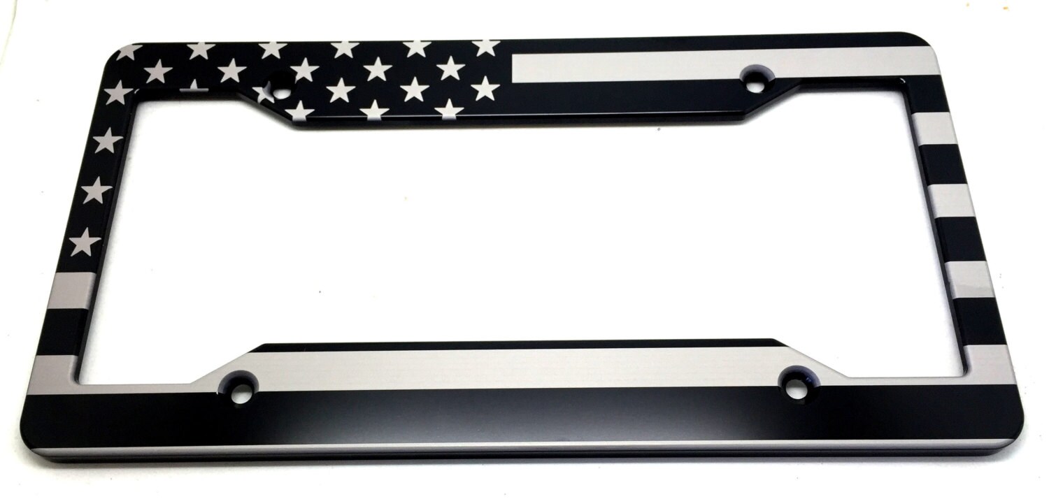American Flag Billet Aluminum License Plate Frame by BilletVault