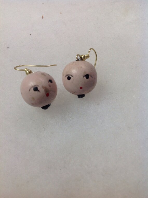 Items similar to Vintage Doll Head Earrings 1 on Etsy