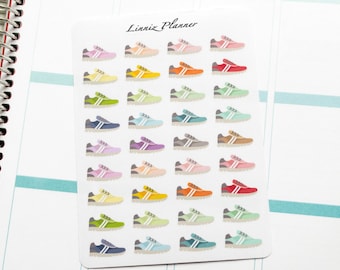 Shoe Running Walking Regular size (matte planner stickers, perfect for planners)