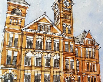 Auburn Universtiy Samford Hall prints