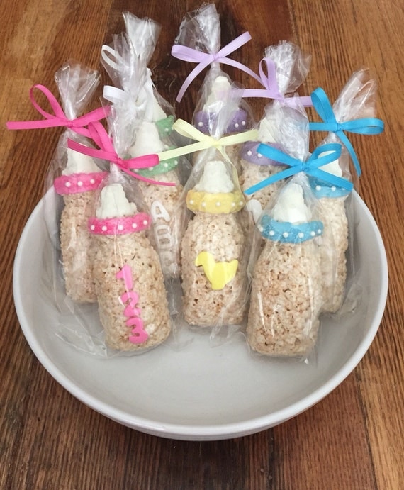 Baby Bottle Rice Crispie Treats 12 Baby Shower New Baby