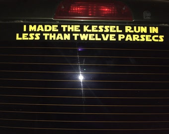 Star Wars Car Decal Millenium Falcon Hans Solo Quote A New Hope