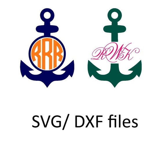 Download anchor monograms svg and dxf cut Files for by OhThisDigitalFun