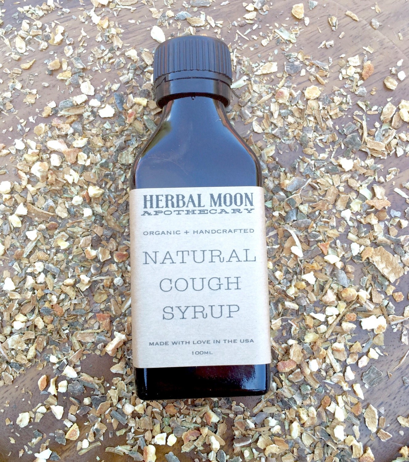 Organic All-Natural Cough Syrup organic by HerbalMoonApothecary