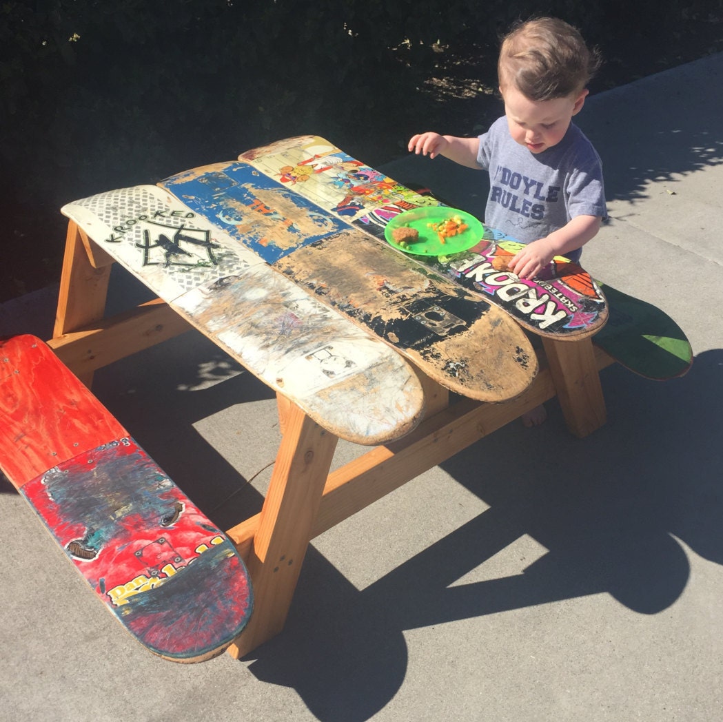 skateboard table skateboard furniture picnic table skater