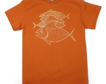 Three Fish: Mens 100% Cotton Tee
