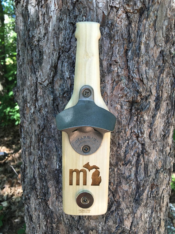 mi Mounted Michigan Bottle Opener