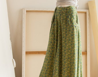 Gorgeous Desert West by Sherry Holt Summer Skirt | Vintage Skirt | Green Skirt | Midi Skirt| Western Wear | Vintage Summer Skirt |