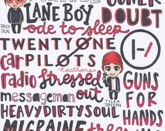 Twentyone Pilots Collage Print