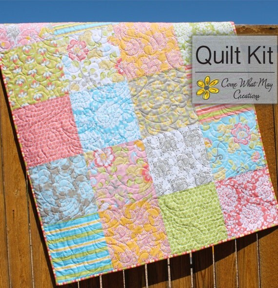 Priscilla Quilt Kit Baby Quilt Kit Baby Girl Quilt Kit