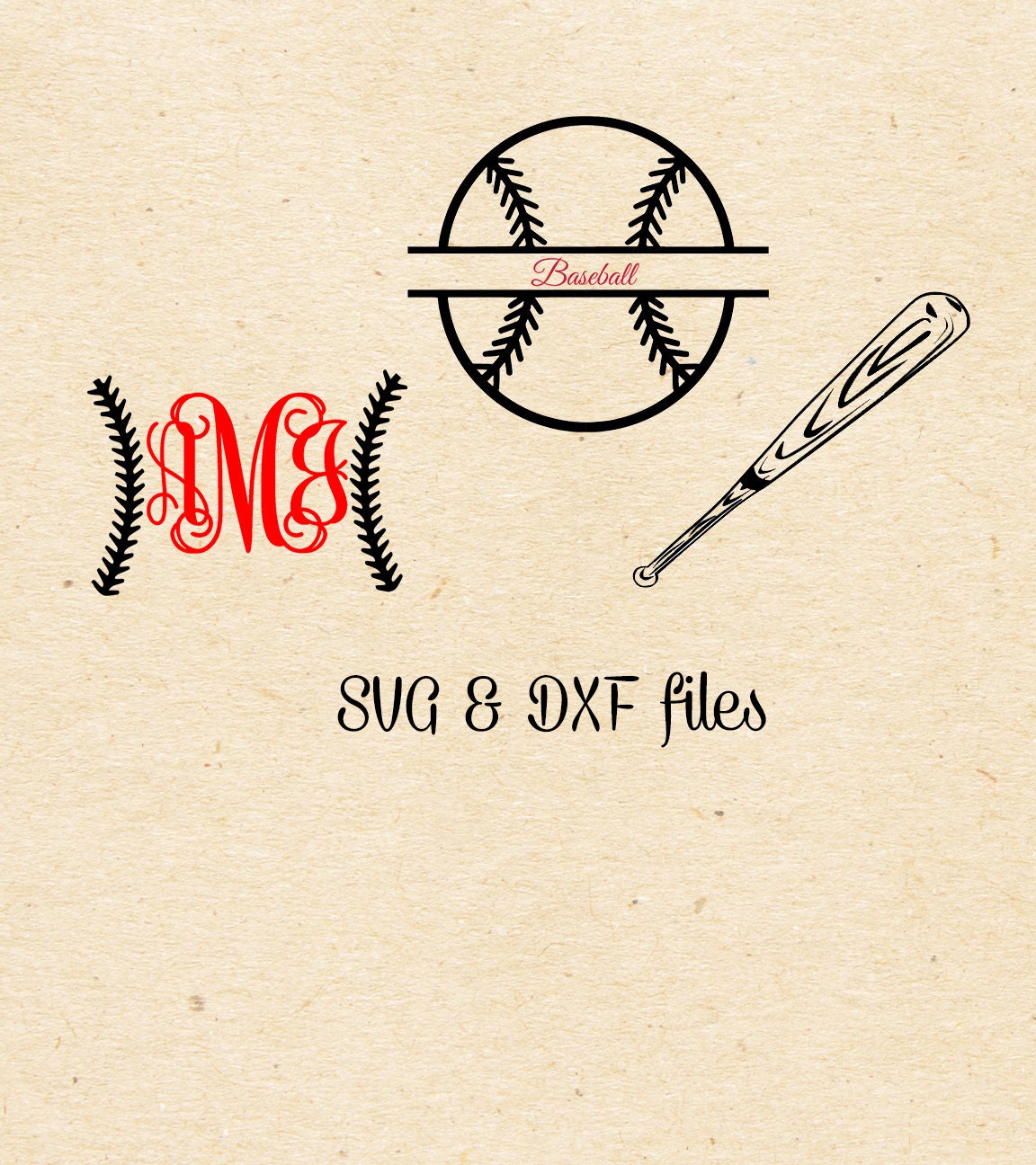 Download Baseball Monogram SVG cut files Sport Svg Files Split