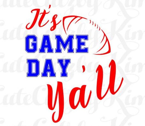 Download Football svg dxf jpg-It's Game Day Ya'll-Cricut