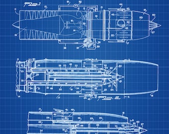 Turbo-Jet Engine Afterburner Patent - Airplane Blueprint, Airplane Art, Pilot Gift, Aircraft Decor, Airplane Poster, Jet Patent