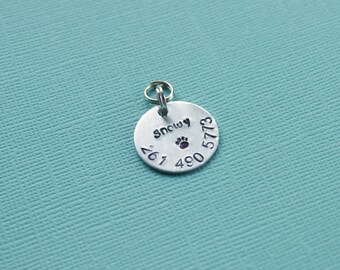 Pet ID tag Cat name tag Pet Name tag pet identification Stamped pet tag Copper pet ID tag Brass Pet ID tag Small Dog Tag