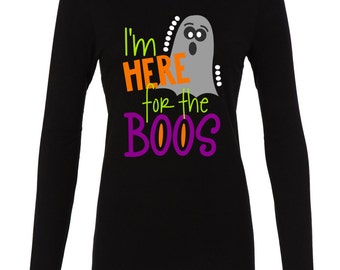 Wine shirt - halloween shirt - here for the boos shirt - woman halloween shirt - funny halloween shirt - boo shirt - ghost - trick or treat