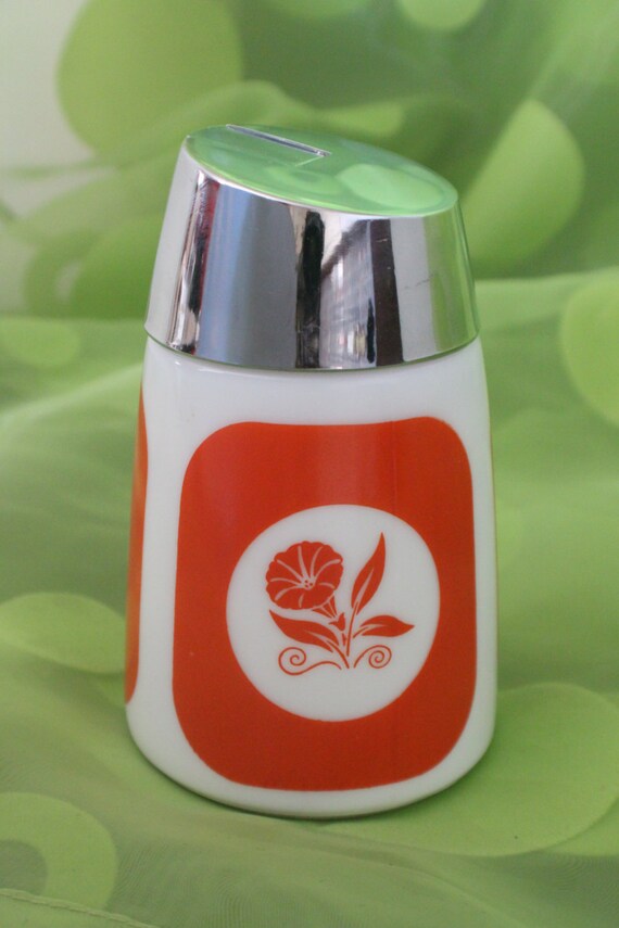 Retro Sugar Dispenser Red and White Sugar Shaker Morning