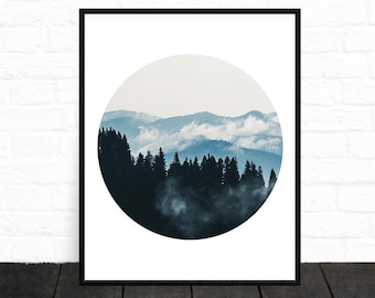 Forest Print, Mountain Photography, Printable, Nature Print, Nature Poster, Landscape Print, Minimalist, Forest Photography, Woodland Prints
