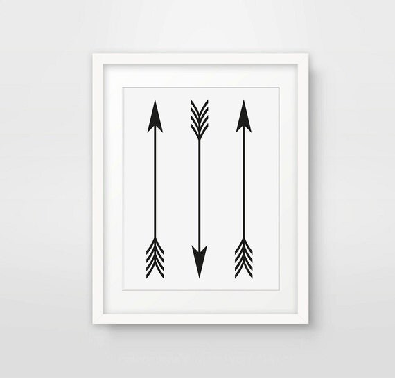 Arrow Print Black and White Prints Arrow by SimplePrintDesigns