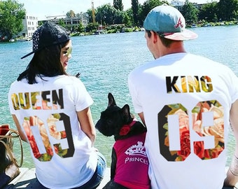 King and Queen Couples T-shirt Set, King and Queen Couples Shirt Set, 100% cotton Tee, UNISEX