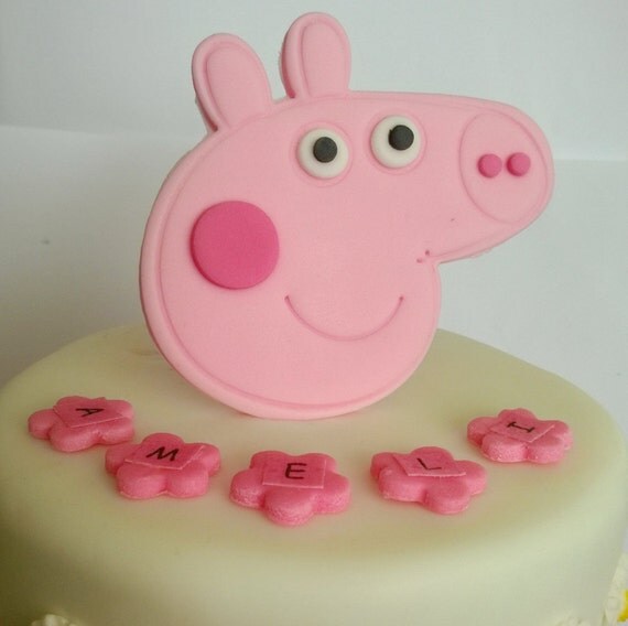 Personalised Edible Cake Decoration Peppa Pig Cake Toppers
